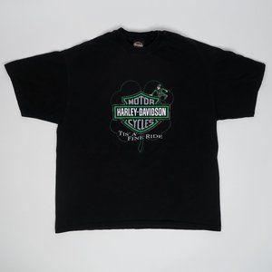 Harley-Davidson Black Tee with Green Logo